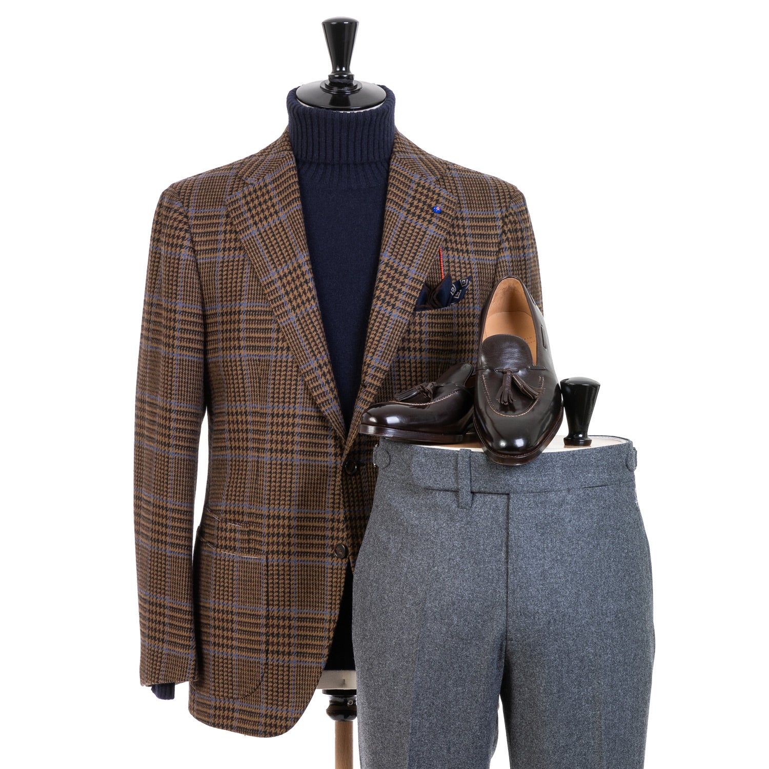 Grey Trousers "Fox Flannel" made of English Wool - purely handmade